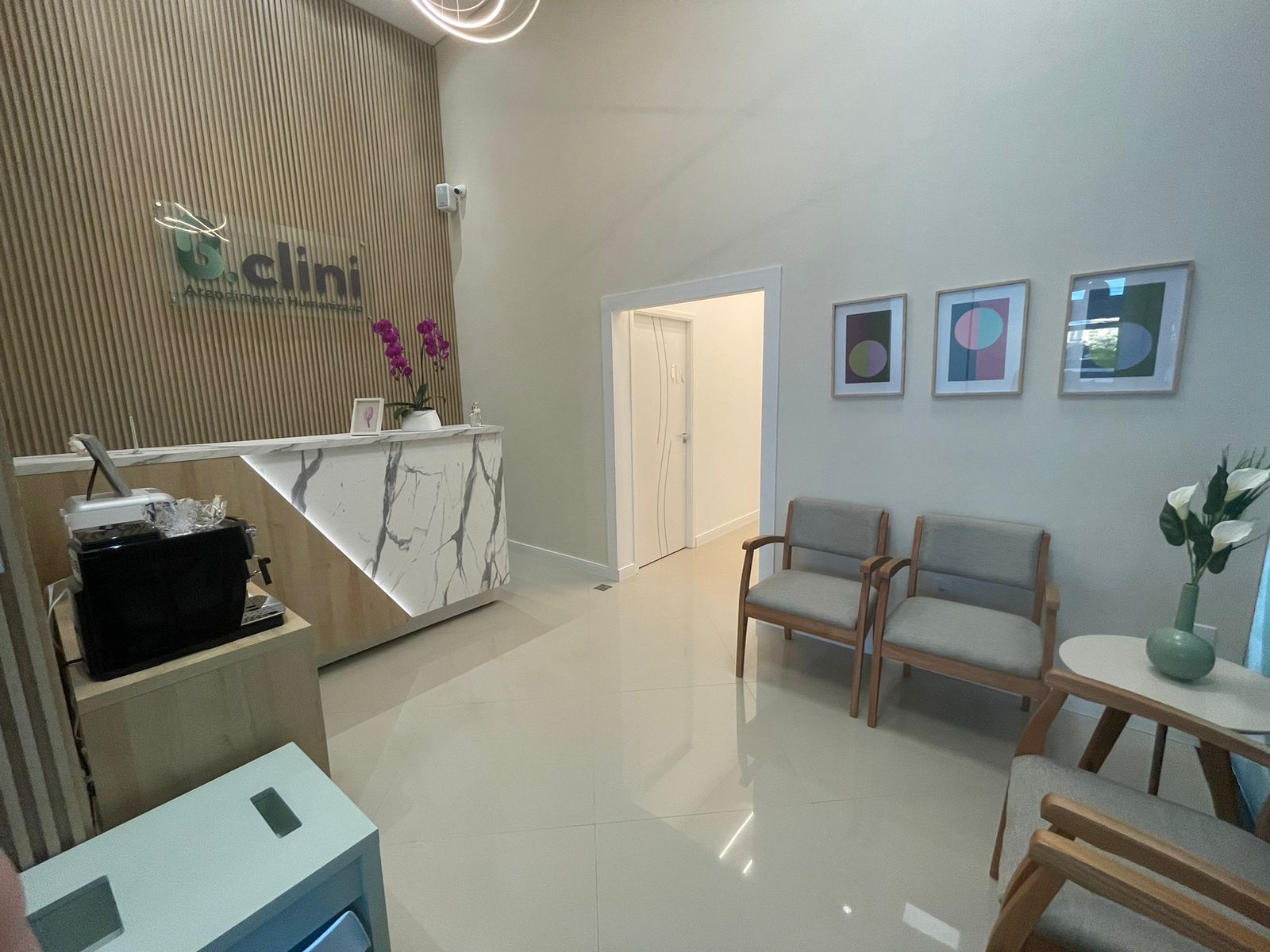 Sala de espera da clínica